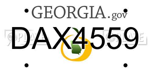 DAX4559 Georgia License Plate