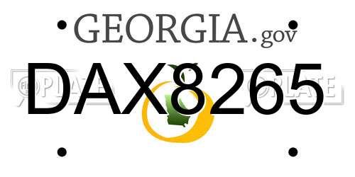 DAX8265 Georgia License Plate
