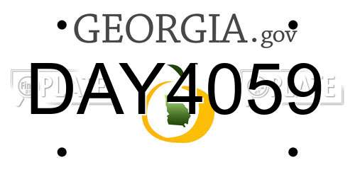 DAY4059 Georgia License Plate