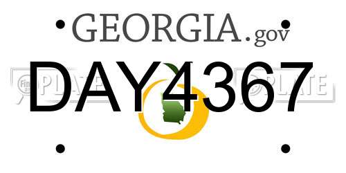 DAY4367 Georgia License Plate