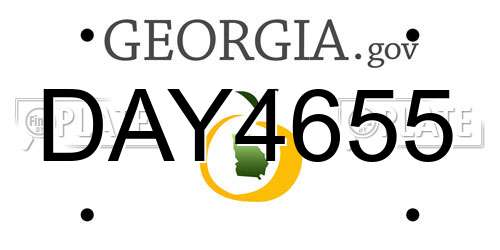 DAY4655 Georgia License Plate