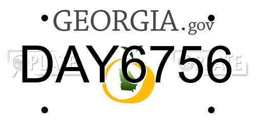 DAY6756 Georgia License Plate