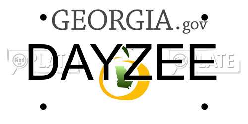 DAYZEE Georgia License Plate