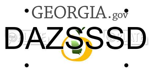 DAZSSSD Georgia License Plate