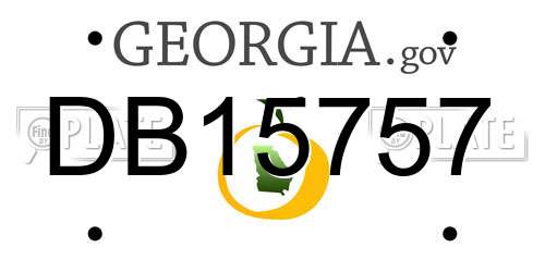 DB15757 Georgia License Plate