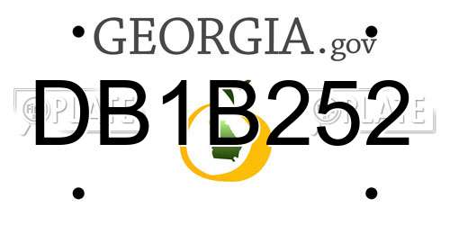 DB1B252 Georgia License Plate