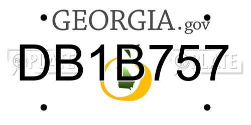 DB1B757 Georgia License Plate