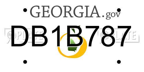 DB1B787 Georgia License Plate