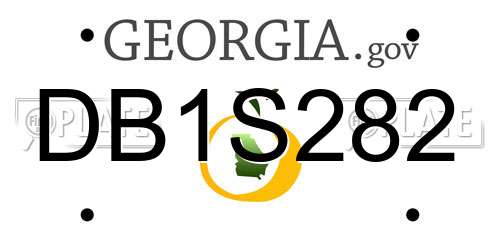 DB1S282 Georgia License Plate