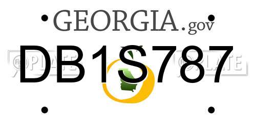 DB1S787 Georgia License Plate