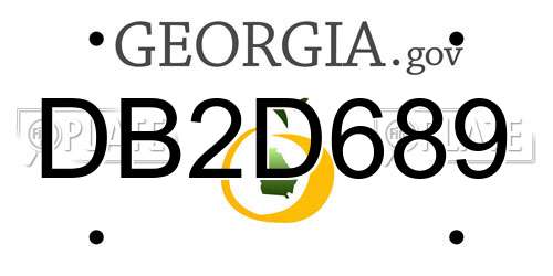 DB2D689 Georgia License Plate