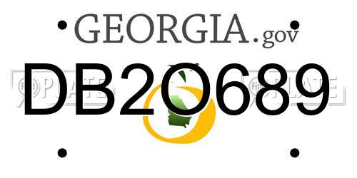 DB2O689 Georgia License Plate