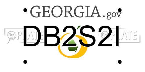 DB2S2I Georgia License Plate