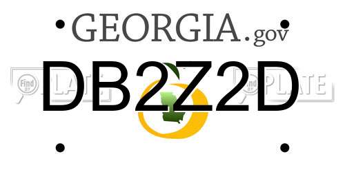 DB2Z2D Georgia License Plate