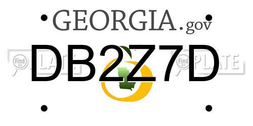 DB2Z7D Georgia License Plate