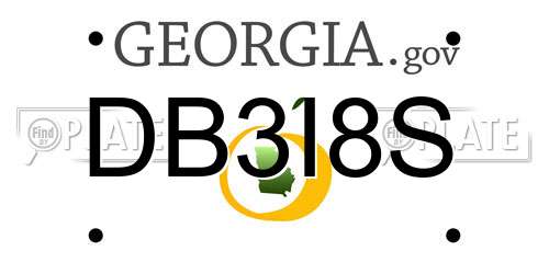 DB3I8S Georgia License Plate