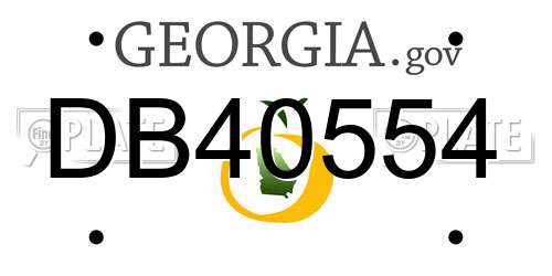 DB40554 Georgia License Plate