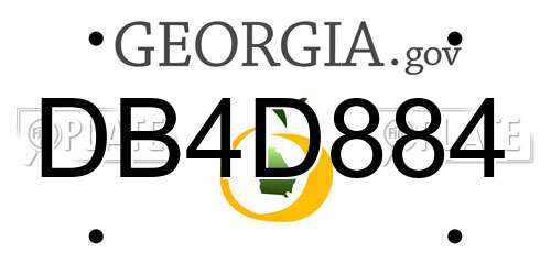 DB4D884 Georgia License Plate