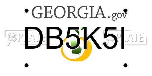 DB5K5I Georgia License Plate