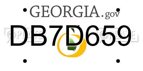 DB7D659 Georgia License Plate