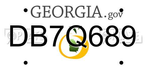DB7Q689 Georgia License Plate
