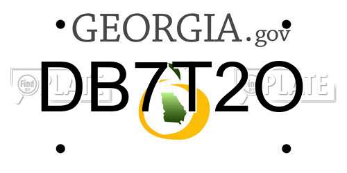 DB7T2O Georgia License Plate