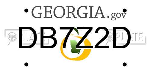 DB7Z2D Georgia License Plate