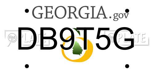 DB9T5G Georgia License Plate