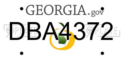 DBA4372 Georgia License Plate