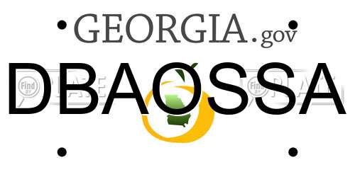 DBAOSSA Georgia License Plate