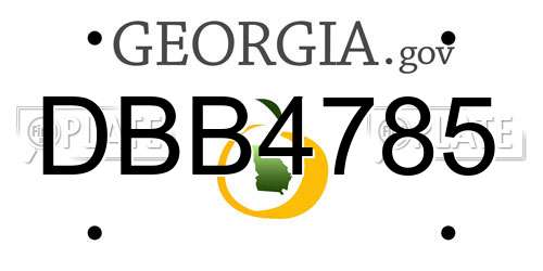 DBB4785 Georgia License Plate