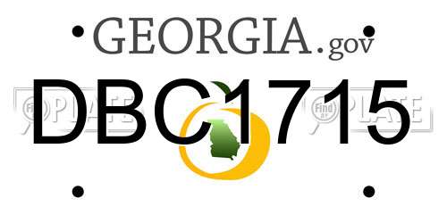 DBC1715 Georgia License Plate