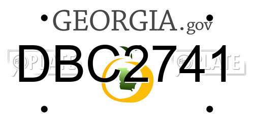 DBC2741 Georgia License Plate