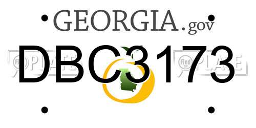 DBC3173 Georgia License Plate