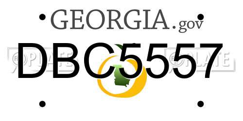 DBC5557 Georgia License Plate