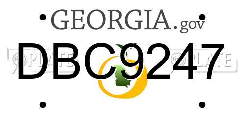 DBC9247 Georgia License Plate