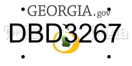 DBD3267 Georgia License Plate