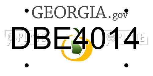 DBE4014 Georgia License Plate