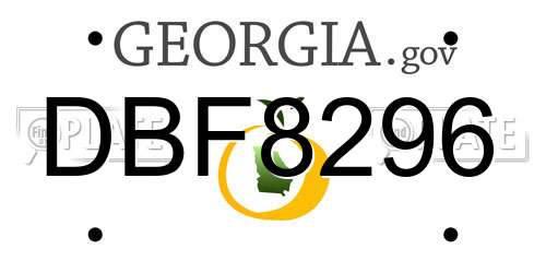 DBF8296 Georgia License Plate