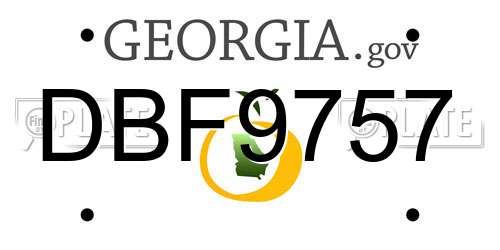 DBF9757 Georgia License Plate
