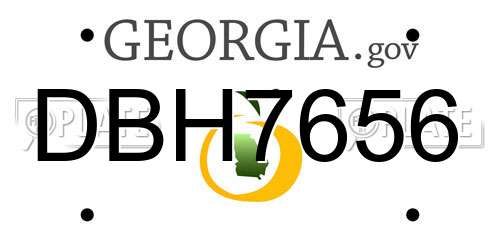 DBH7656 Georgia License Plate