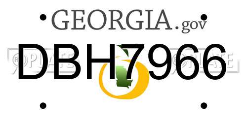 DBH7966 Georgia License Plate