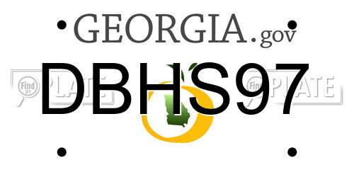 DBHS97 Georgia License Plate