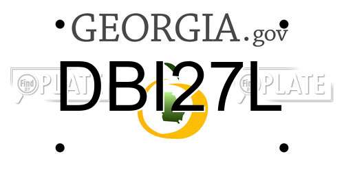 DBI27L Georgia License Plate