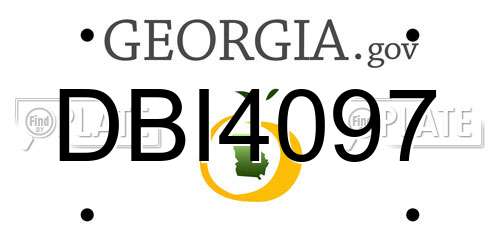 DBI4097 Georgia License Plate