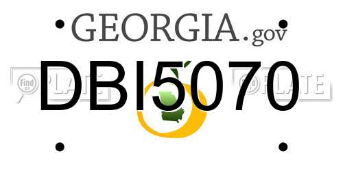 DBI5070 Georgia License Plate