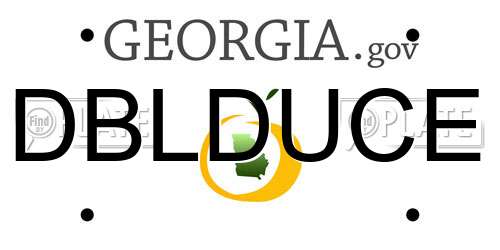 DBLDUCE Georgia License Plate
