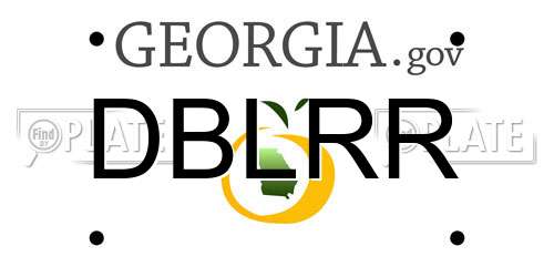 DBLRR Georgia License Plate