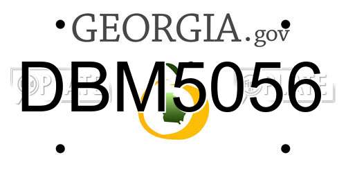 DBM5056 Georgia License Plate