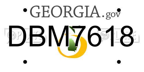 DBM7618 Georgia License Plate